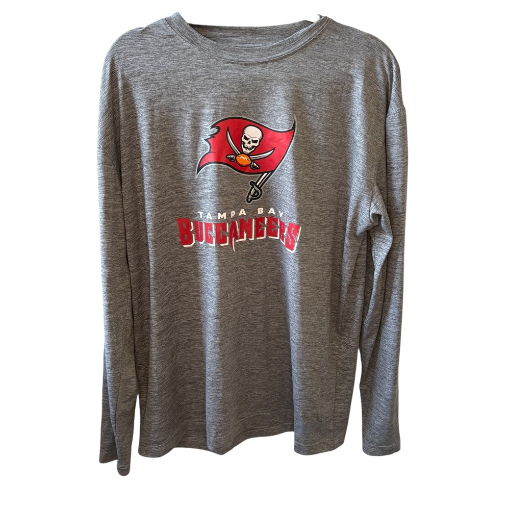 Tampa Bay Buccaneers NFL Team Apparel Gray Long Sleeve‎ Shirt - Medium